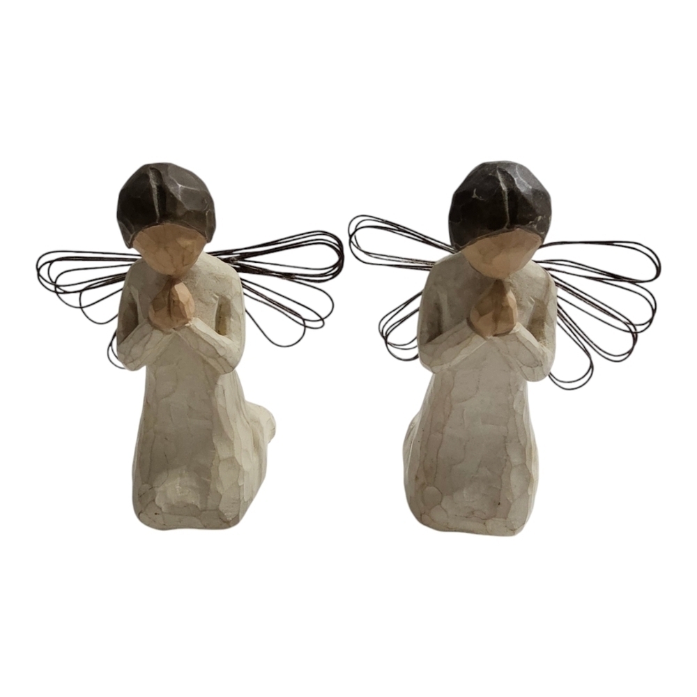 WILLOW TREE Figurine "ANGEL OF PRAYER" Susan Lordi DEMDACO Bundle Of 2